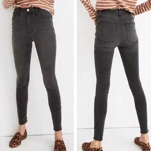 NWT MADEWELL 28 High Riser Skinny Jeans in washed black/gray